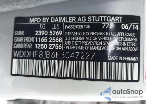 2014 Mercedes-Benz E 350 4Matic из США, поврежденный, VIN WDDHF8JB6EB047227